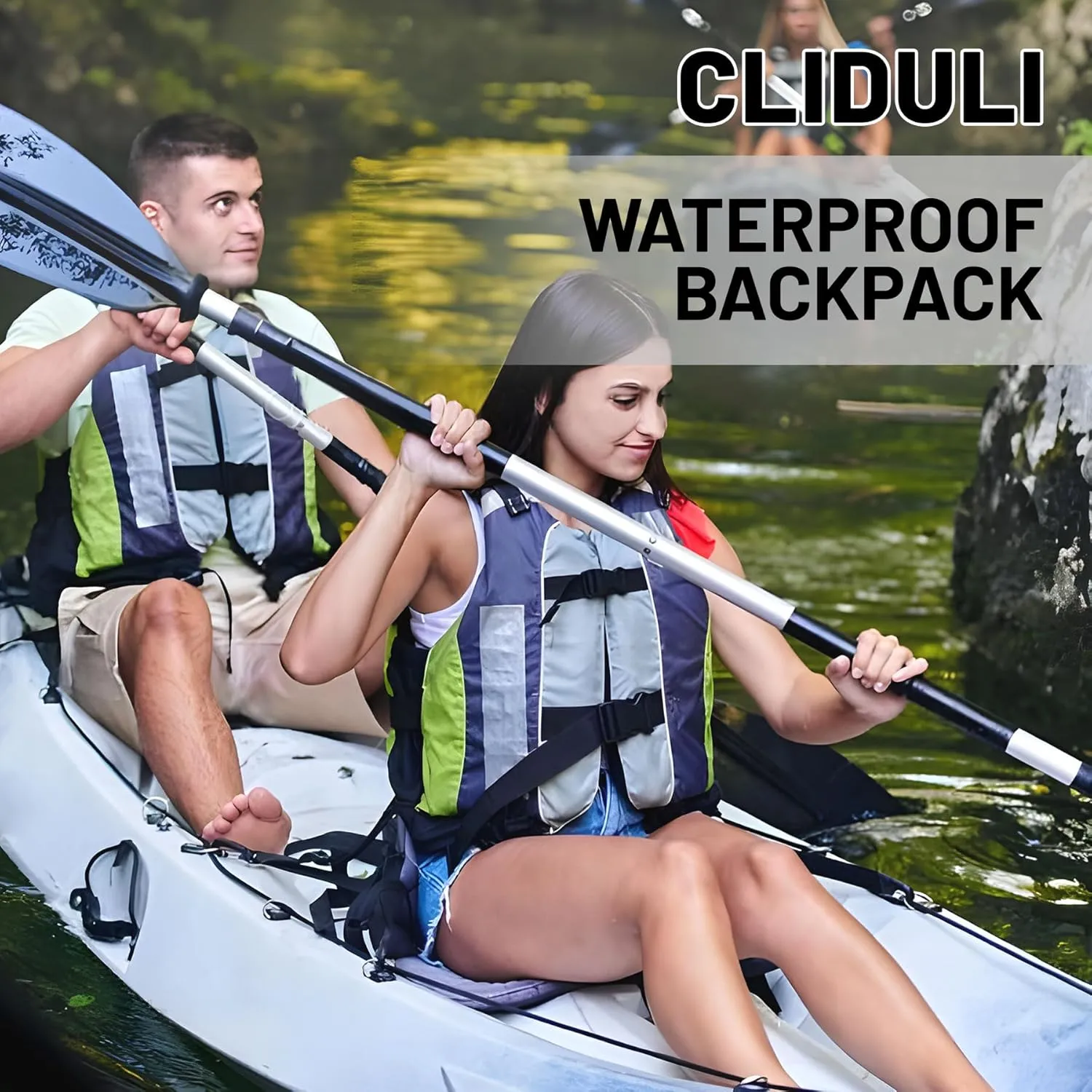 Waterproof Dry Bag,Roll Top Black Large Waterproof Backpack 2L/5L/10L/20L/30L/40L Floating Lightweight Bags for Kayaking, Boating, Fishing, Swimming Camping with Waterproof Phone Case