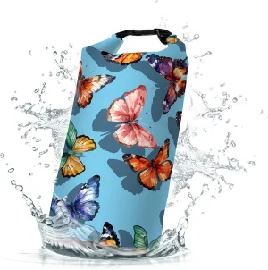 Waterproof Dry Bag,Roll Top Butterflies Waterproof Backpack 5L/10L/20L Floating and Lightweight Bags for Kayaking, Boating, Fishing, Swimming and Camping
