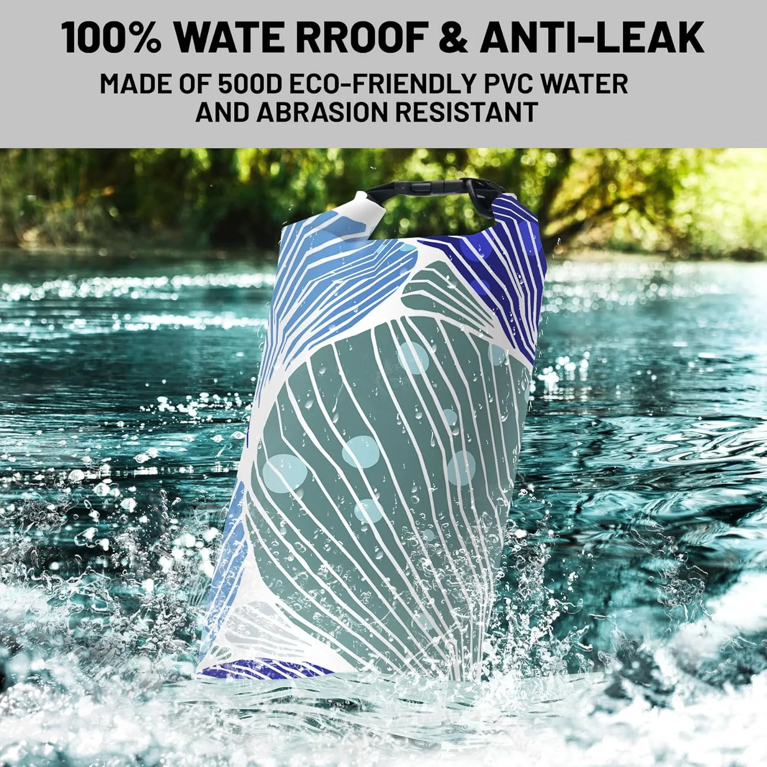 Waterproof Dry Bag,Roll Top Modern Abstract Art Heart Shape Small Waterproof Backpack 5L/10L/20L Floating and Lightweight Bags for Kayaking, Boating, Fishing, Swimming and Camping