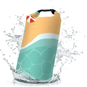 Waterproof Dry Bag,Roll Top Summer Beach Coastal Theme Waterproof Backpack 5L/10L/20L Floating and Lightweight Bags for Kayaking, Boating, Fishing, Swimming and Camping