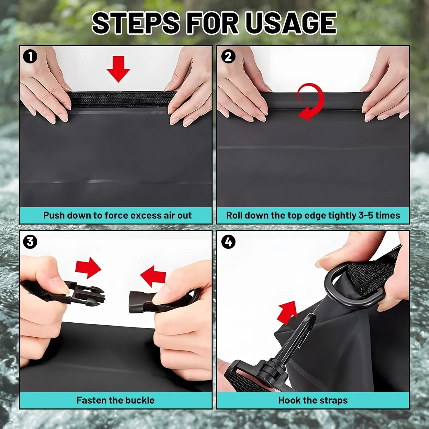Waterproof Dry Bag,Roll Top Summer Beach Coastal Theme Waterproof Backpack 5L/10L/20L Floating and Lightweight Bags for Kayaking, Boating, Fishing, Swimming and Camping