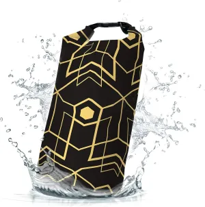 Waterproof Dry Bag,Roll Top Yellow Modern Abstract Geometric Print Small Waterproof Backpack 5L/10L/20L Floating and Lightweight Bags for Kayaking, Boating, Fishing, Swimming and Camping
