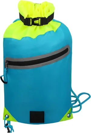 Waterproof roll top backpack basketball bag Travel travel bag Sports bag, suitable for camping, outdoor sports, beach, skiing (Blue)