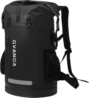 Waterproof Roll Top Kayak Dry Backpack, Floating Outdoor Dry Sack Boating Sailing Canoeing Rafting Fishing Camping 35L Black