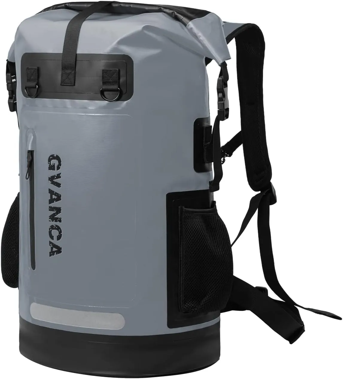 Waterproof Roll Top Kayak Dry Backpack, Floating Outdoor Dry Sack Boating Sailing Canoeing Rafting Fishing Camping 35L Grey