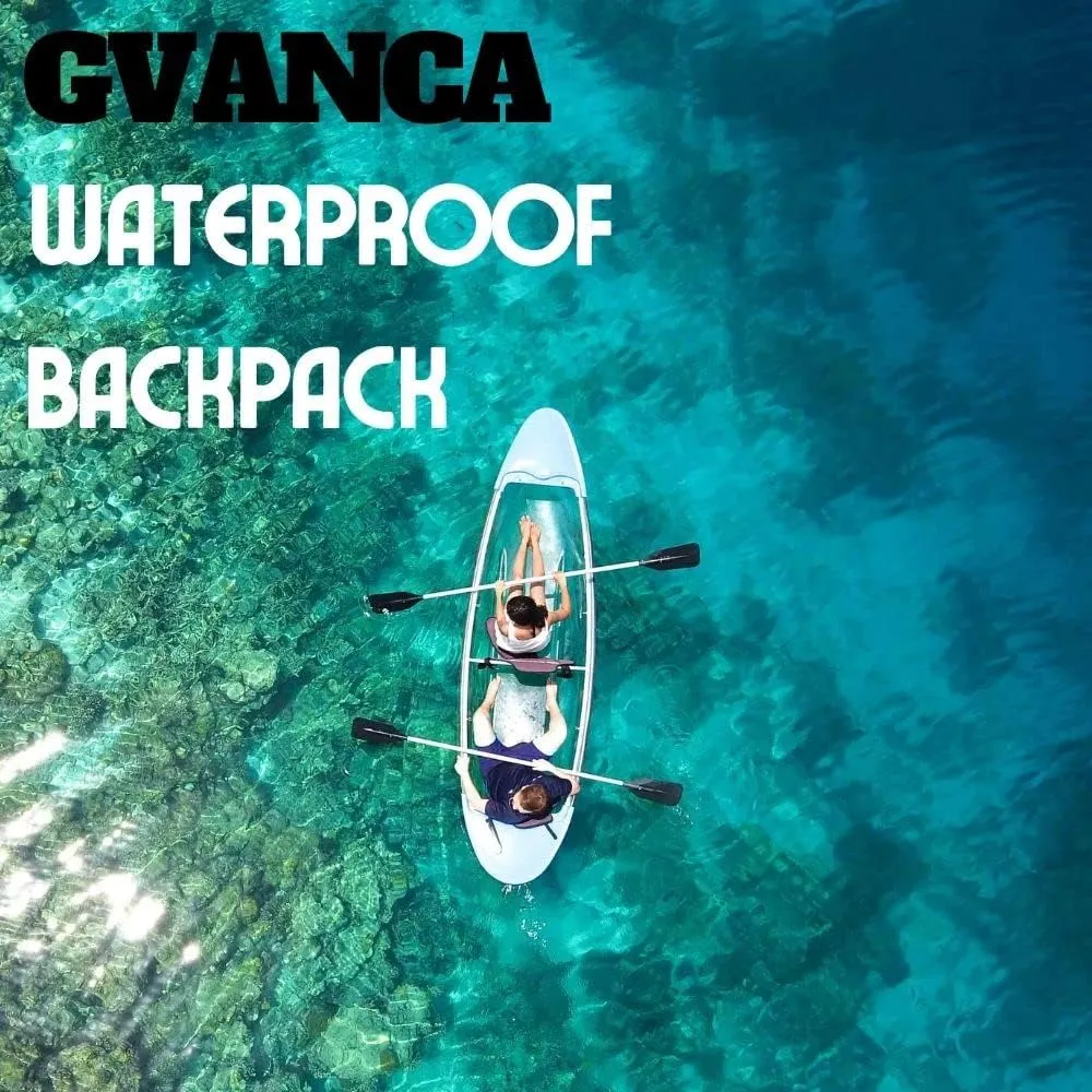 Waterproof Roll Top Kayak Dry Backpack, Floating Outdoor Dry Sack Boating Sailing Canoeing Rafting Fishing Camping 35L Grey