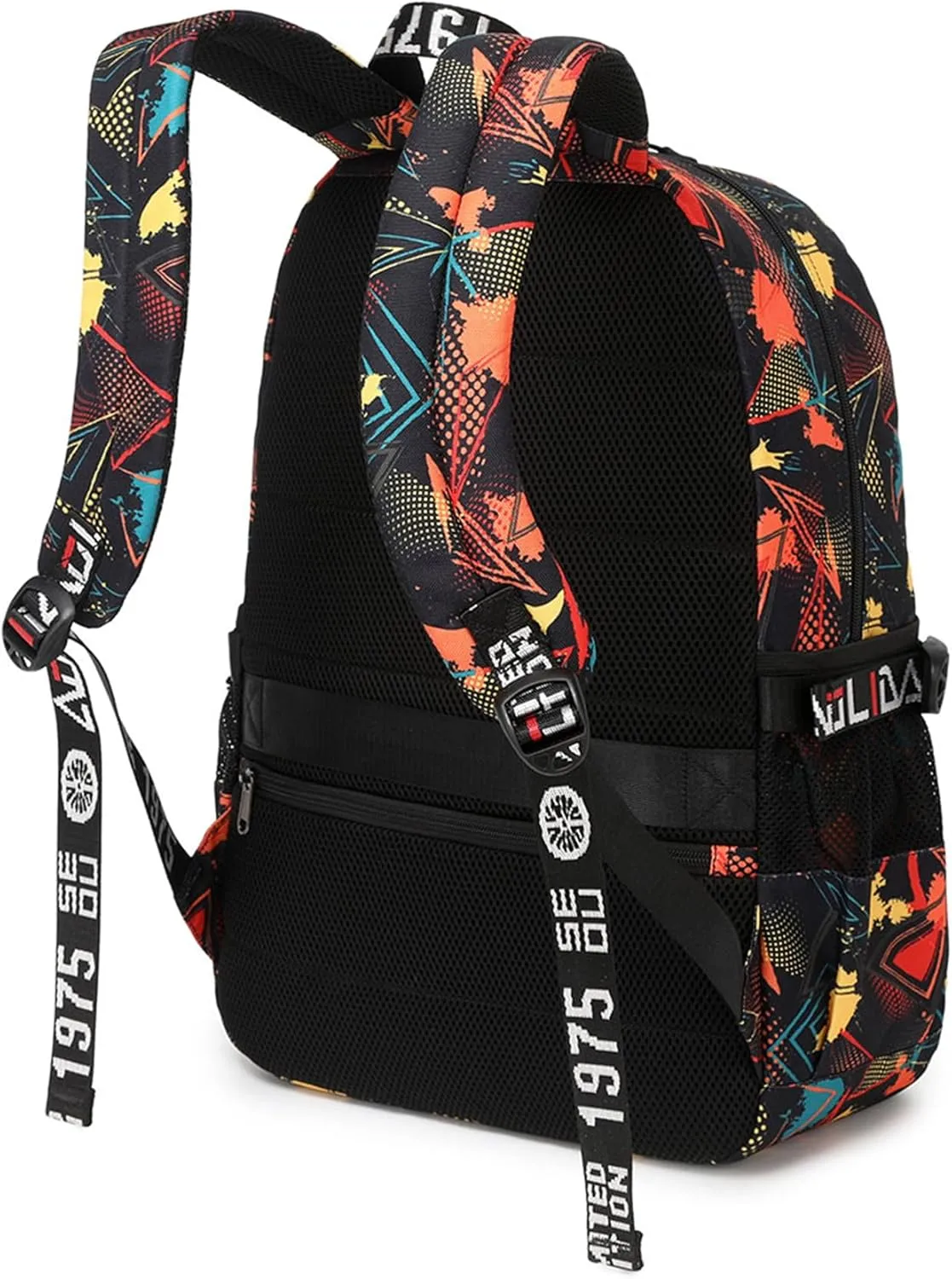 Wear Resistant Travel Bag Novelty Canvas Knapsack Multifunction Large Capacity USB Backpack