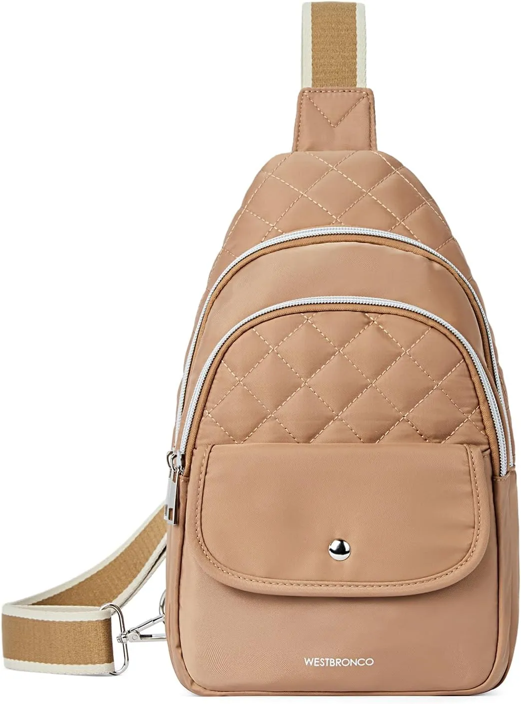 WESTBRONCO Crossbody Bags for Women Quilted Sling Daypacks Nylon Lightweight Large