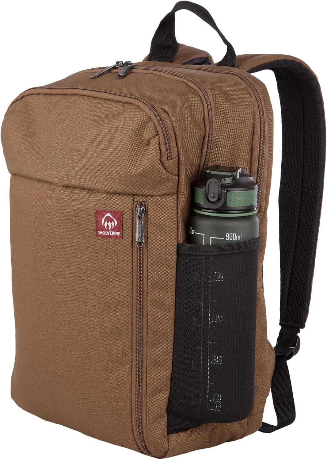 WOLVERINE Lightweight, Water Resistant Rugged Laptop Backpack for Travel or Work, Transit-Chestnut, 30L