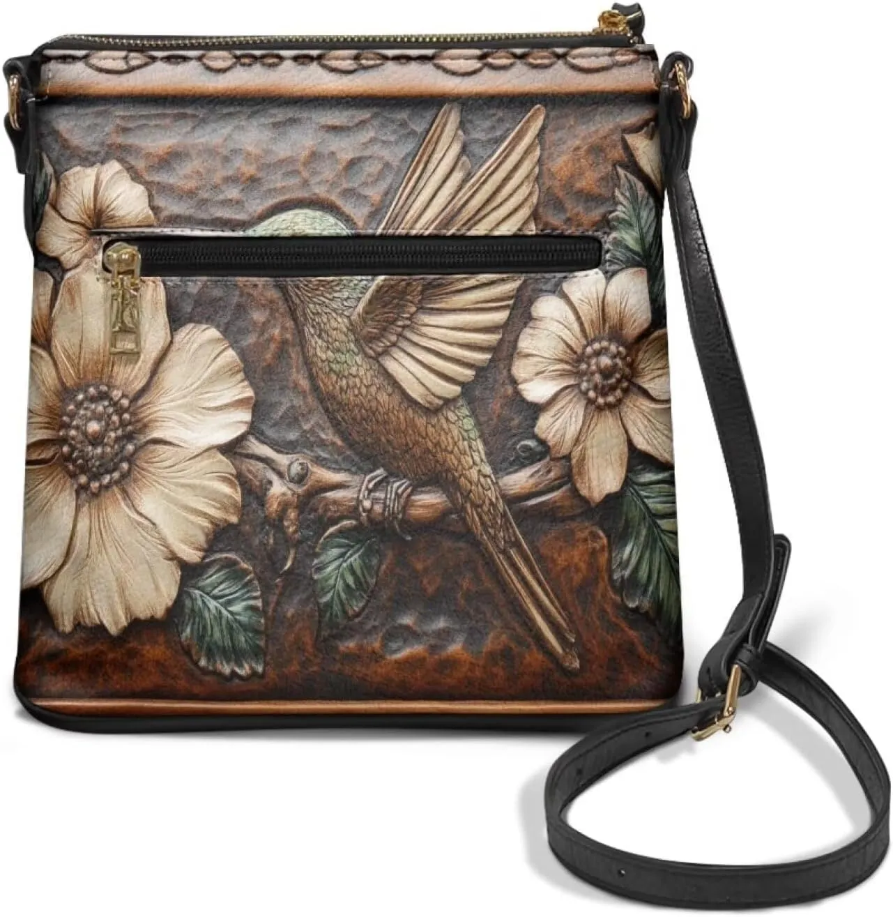 Women Crossbody Shoulder Bag Leather Satchel Purse Hobo Bag with Shoulder Strap for Travel Daily Use
