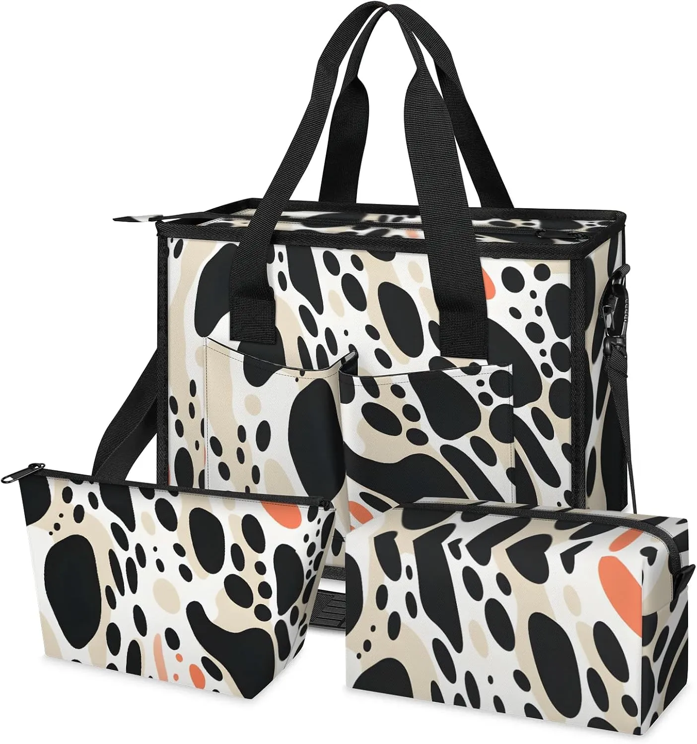 Women Fashion Tote Bag Wallet Shoulder Bags Set 3PCS Top Handle Satchel Purse Large Zippered Handbag Daily Use