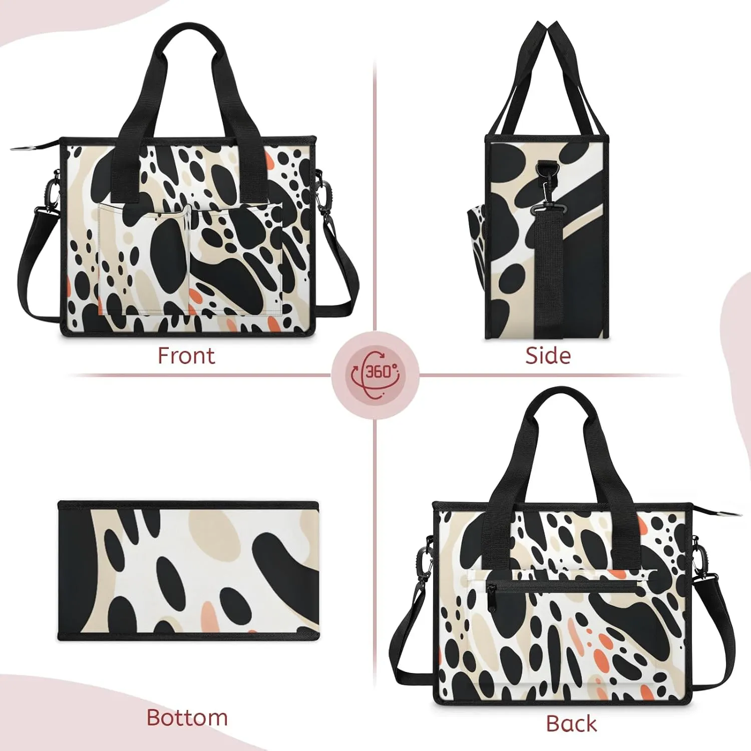 Women Fashion Tote Bag Wallet Shoulder Bags Set 3PCS Top Handle Satchel Purse Large Zippered Handbag Daily Use