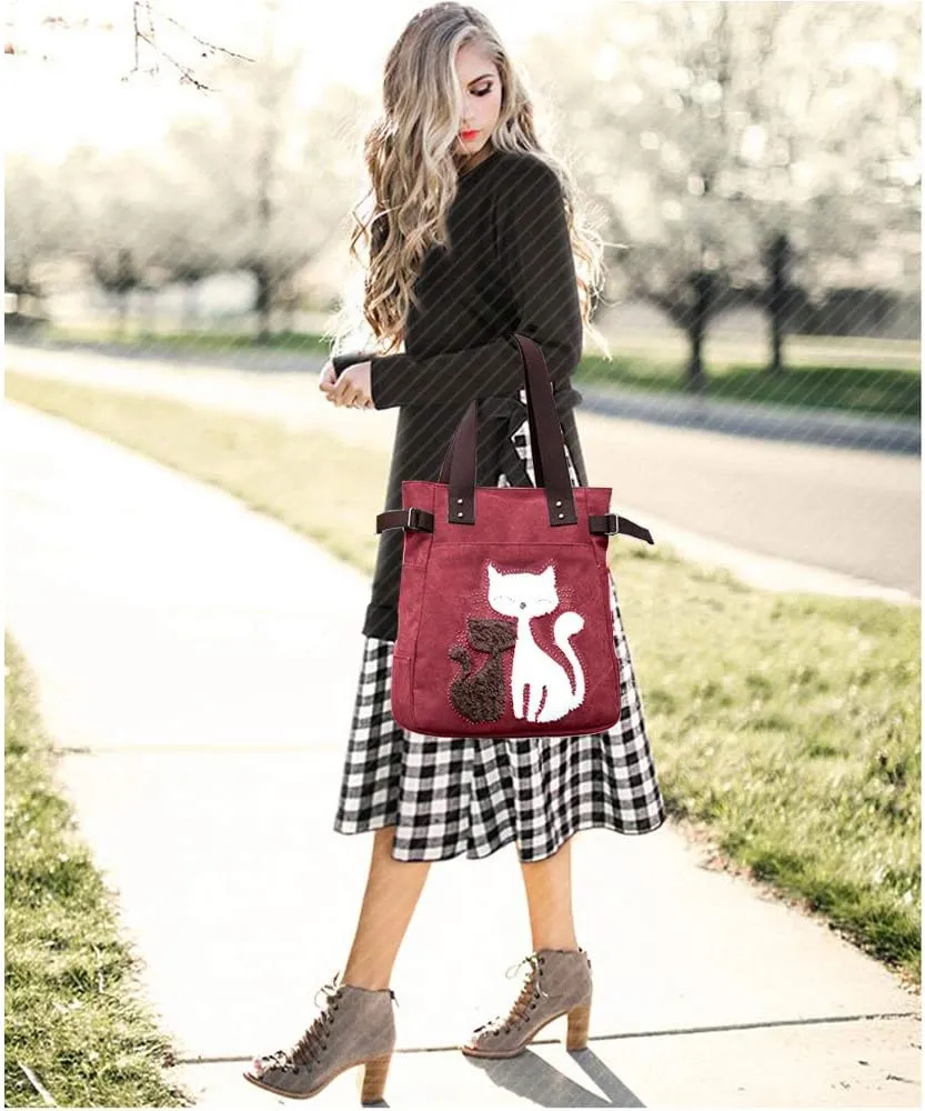 Women Hobo Handbags Canvas Casual Vintage Shoulder bag Daily Purse Tote Crossbody Shopper Bag