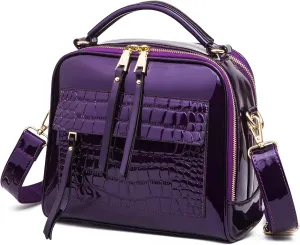 Women Patent Leather Handbag and Purses PU Satchels Shoulder Bags Crossbody Bags