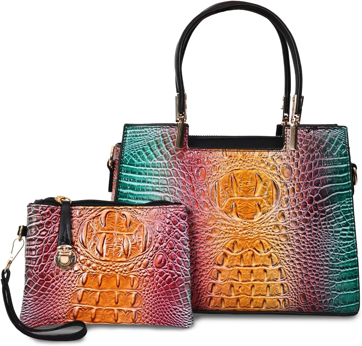 Women Purses And Handbag Wallet Tote Bag Shoulder Bag Top Handle Satchel Purse For Women Set 2pcs