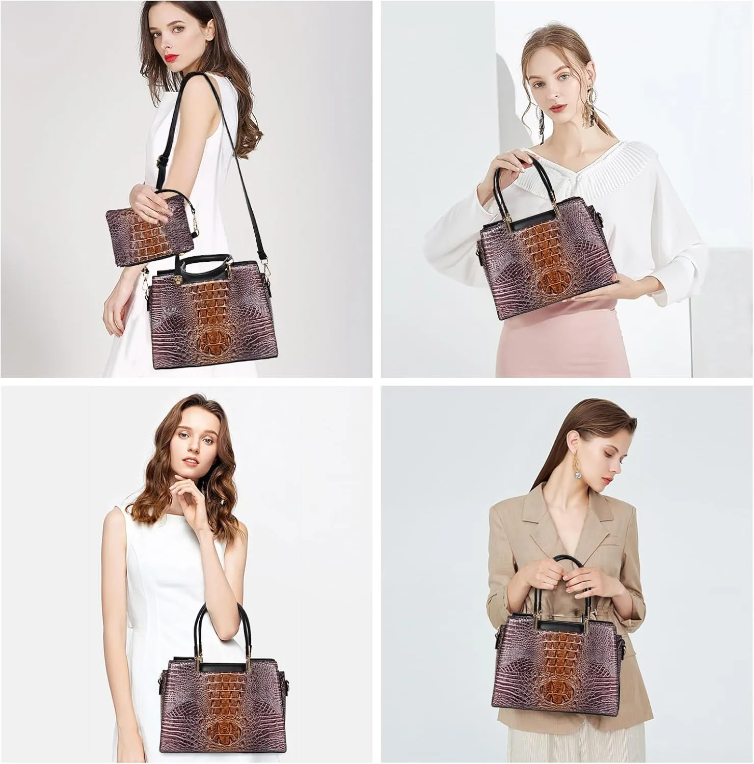 Women Purses And Handbag Wallet Tote Bag Shoulder Bag Top Handle Satchel Purse For Women Set 2pcs