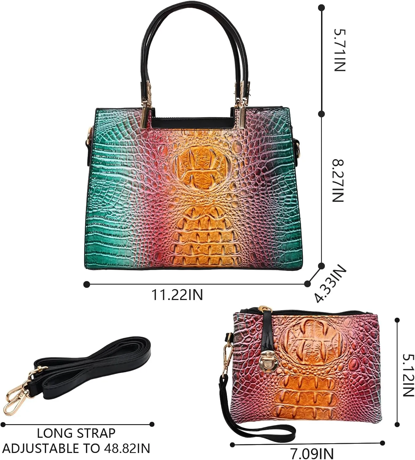 Women Purses And Handbag Wallet Tote Bag Shoulder Bag Top Handle Satchel Purse For Women Set 2pcs