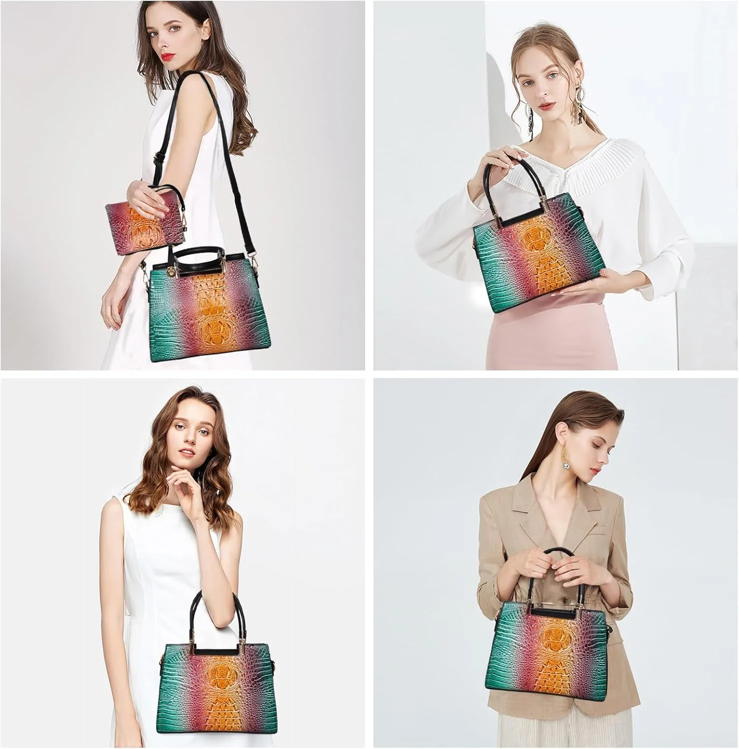 Women Purses And Handbag Wallet Tote Bag Shoulder Bag Top Handle Satchel Purse For Women Set 2pcs