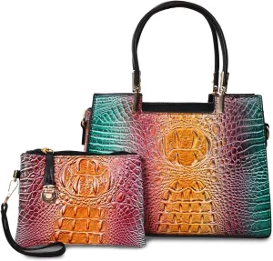 Women Purses And Handbag Wallet Tote Bag Shoulder Bag Top Handle Satchel Purse For Women Set 2pcs