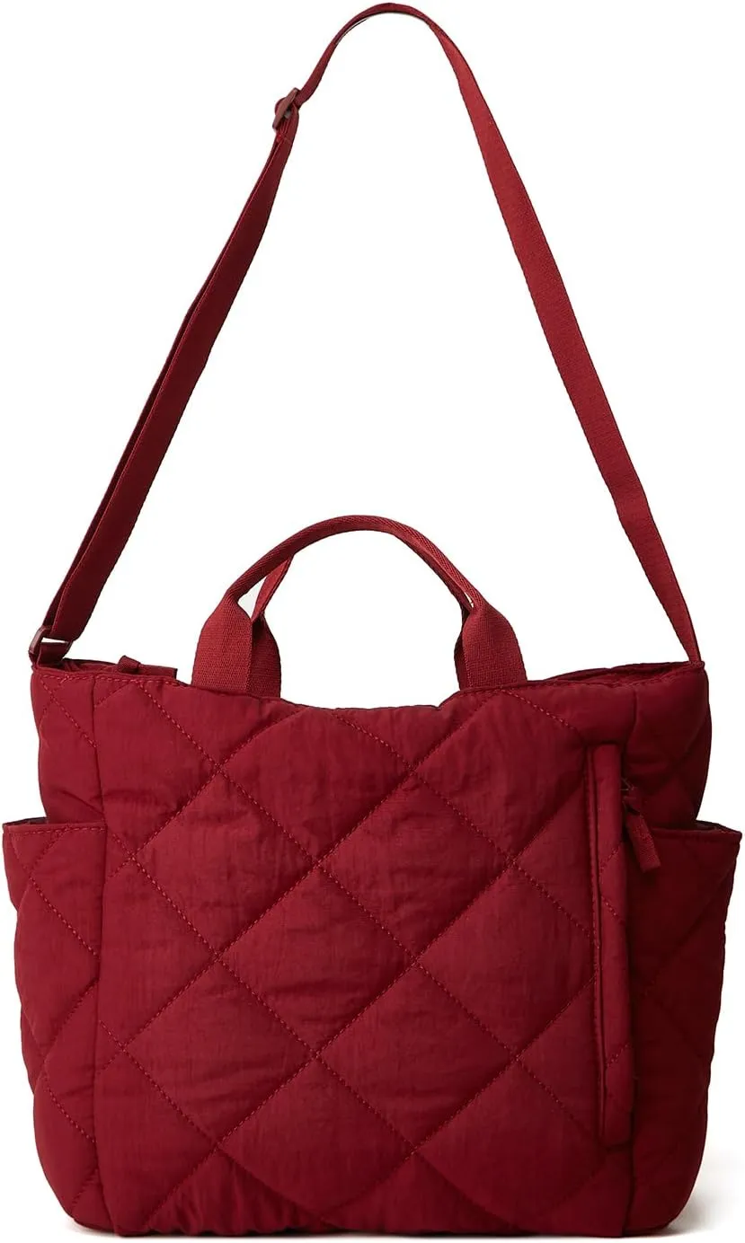 Women Quilted Tote Bag Puffer Hobo Handbag Lightweight Padding Shoulder Bag Nylon Padded Crossbody Purse