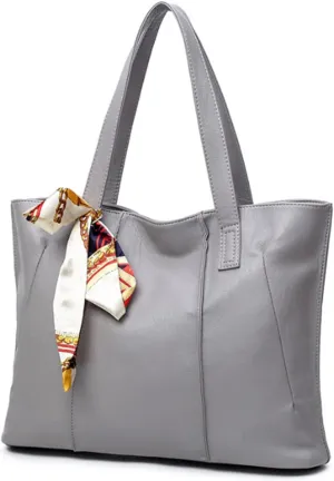 Women Tote Bag Bow Silk scarf Shoulder Bags Fashion Large Capacity Handbag