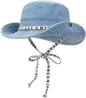 Womens Bucket Hat Beach Sun Hat for Sunmmer Travel Cotton Plaid Colorful Packable Bucket Hats