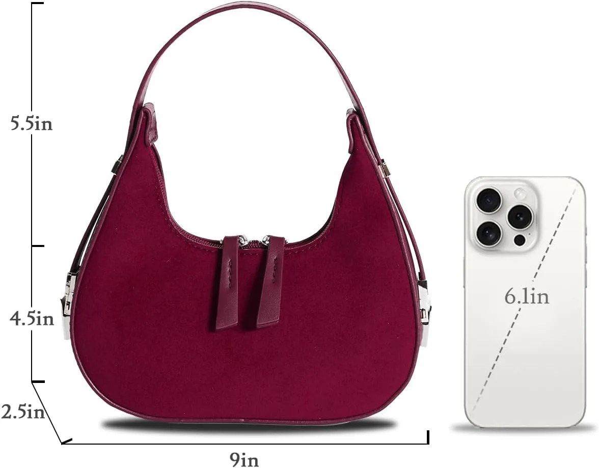 Women's Crescent Shoulder Bags Fashion Y2k 90s Hobo Crescent Handbags,Underarm Shoulder Purse Bag，Upsized Version