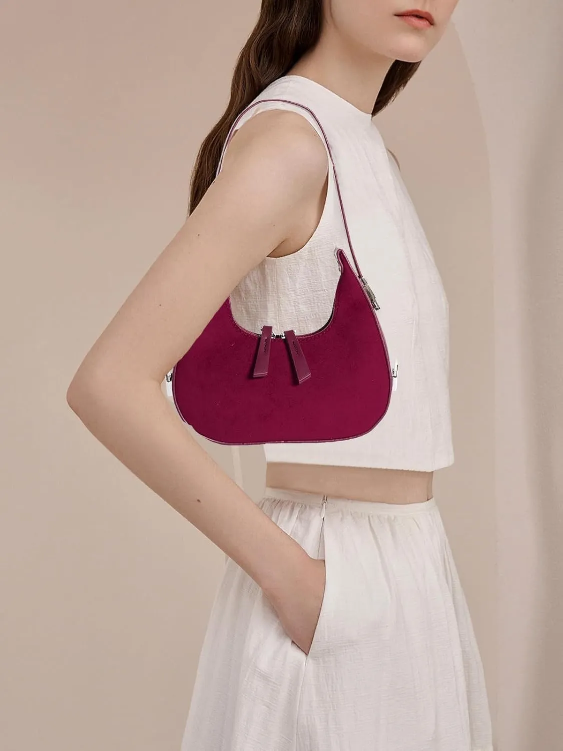 Women's Crescent Shoulder Bags Fashion Y2k 90s Hobo Crescent Handbags,Underarm Shoulder Purse Bag，Upsized Version