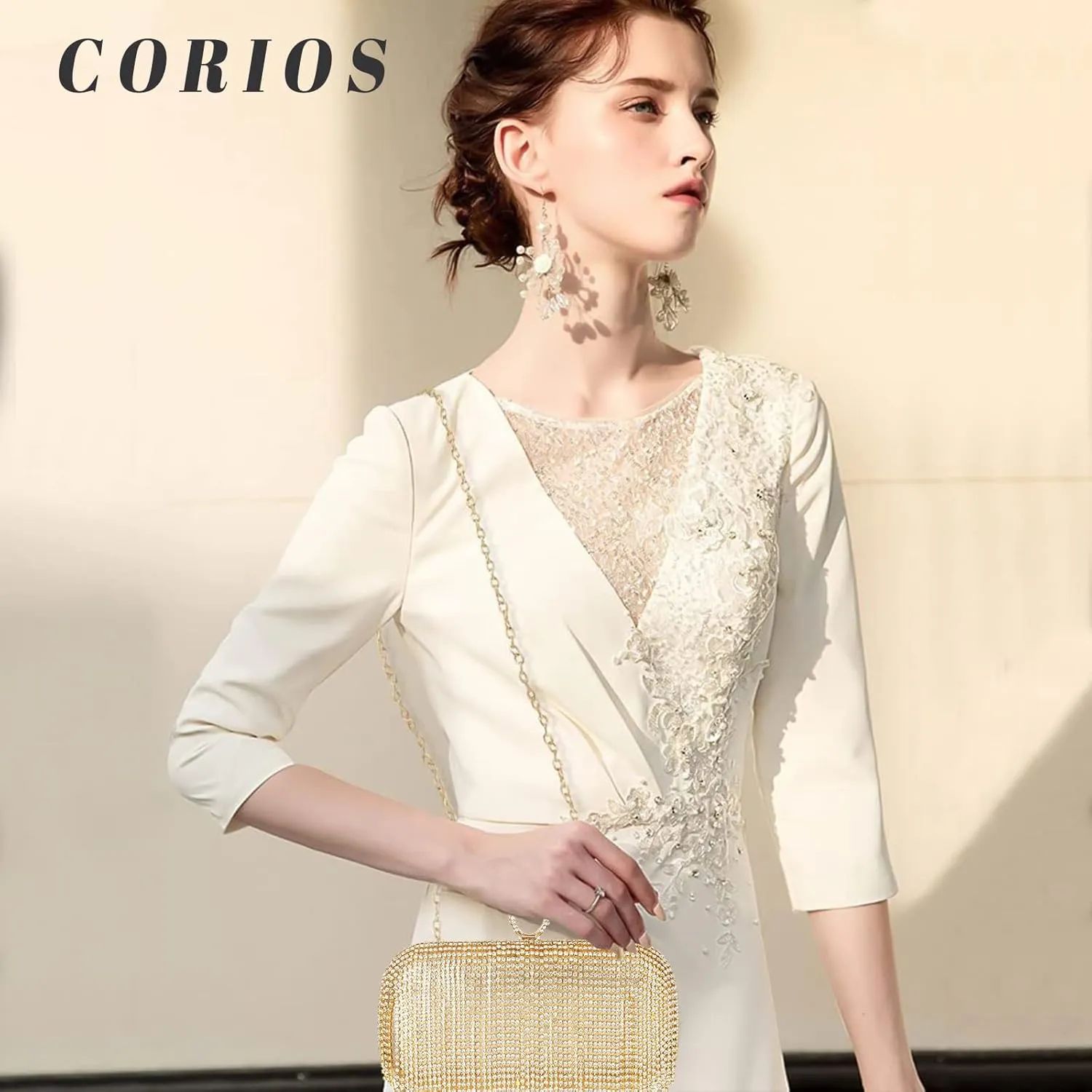 Women's Evening Handbag Crystal Tassel Clutch Purses Rhinestones Shoulder Bag Banquet Bag Bridal Wedding Purse