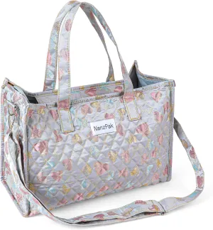 women's handbag in gold silk jacquard fabric quilted Lightweight Foldable Suitable for everyday casual