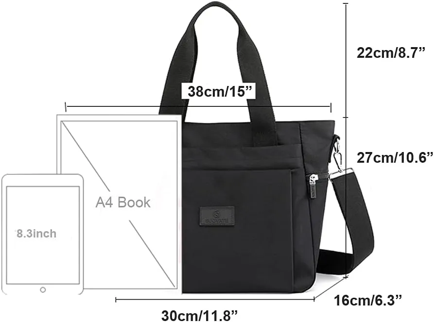 Women's Nylon Handbags Shoulder Bags Ladies Casual Top Handle Handbag Shopper Tote Purse