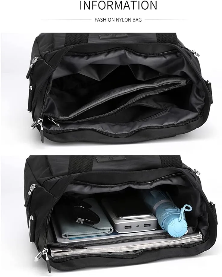Women's Nylon Handbags Shoulder Bags Ladies Casual Top Handle Handbag Shopper Tote Purse