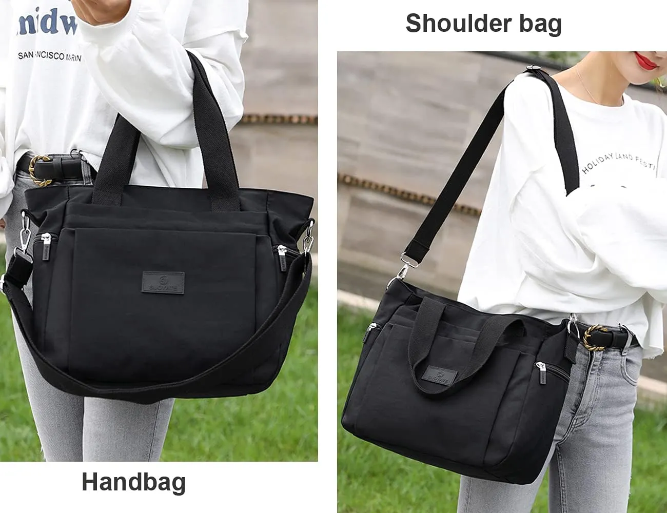 Women's Nylon Handbags Shoulder Bags Ladies Casual Top Handle Handbag Shopper Tote Purse