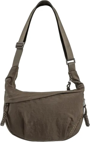Women's Nylon Hobo Crescent Crossbody Bag, Multi-Pocket Sling Bag, Half Moon Shoulder Purse