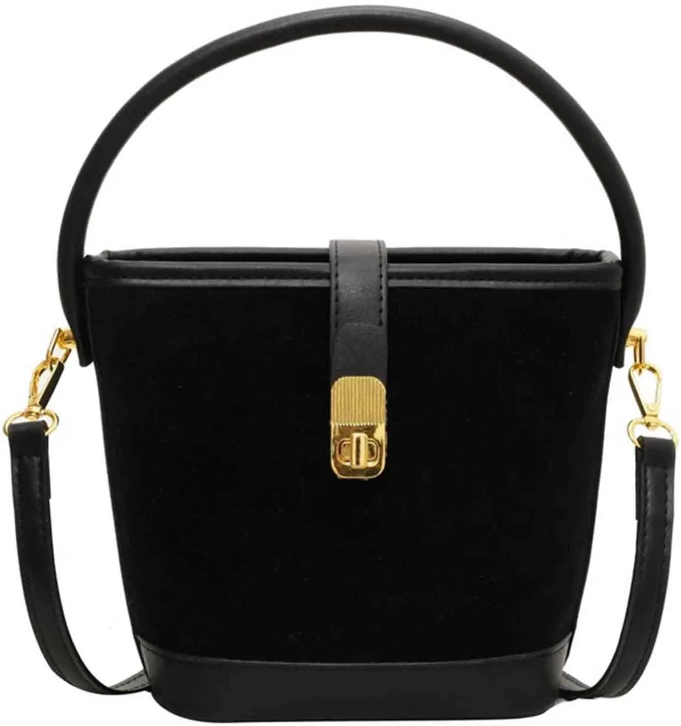 Women's retro niche leopard print crossbody bag suede bag versatile casual hand-held bucket bag