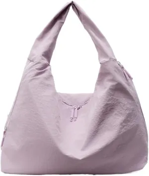 Women's Slouchy Crescent Hobo Bag Small Nylon Draped Tote Shoulder Dumpling Moon Bag Work Travel Handbags