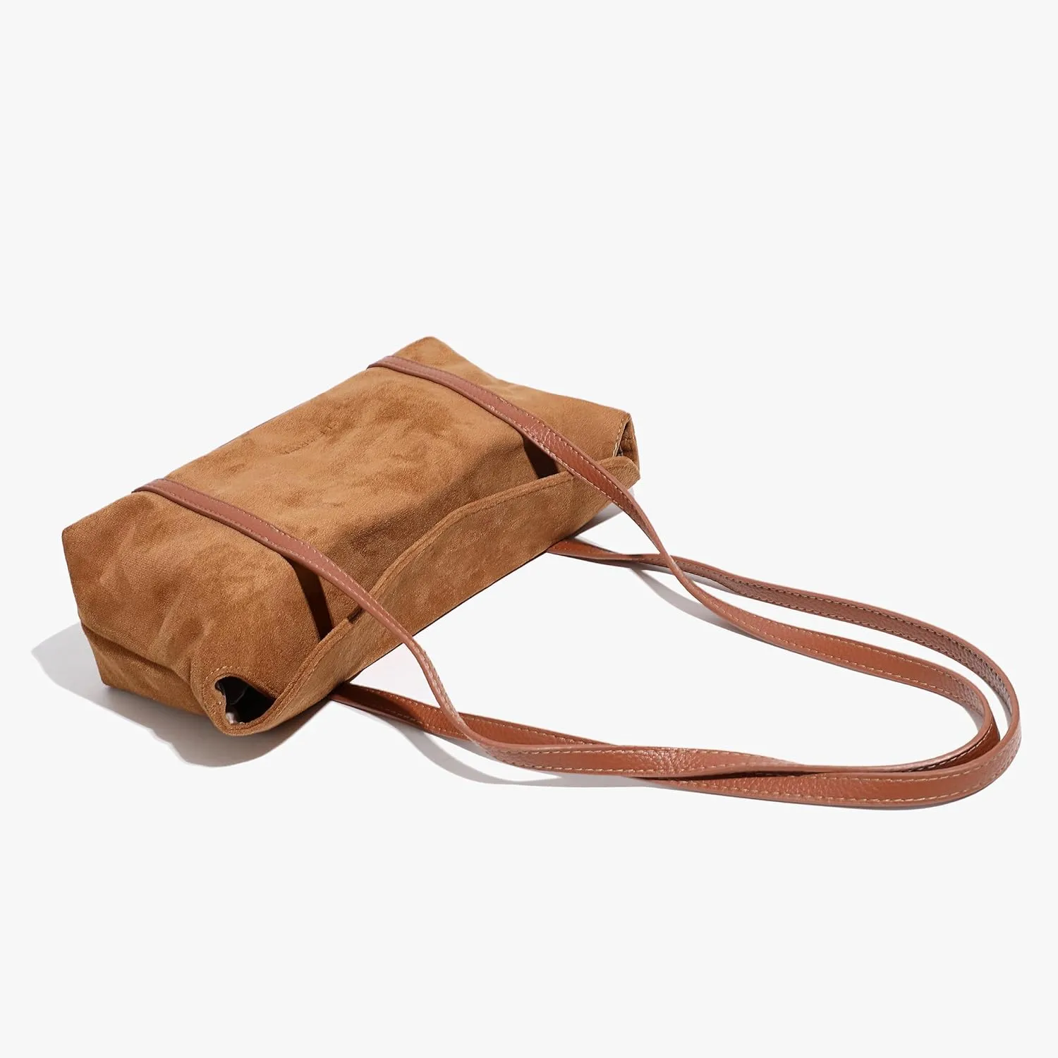 Women's Slouchy East West Hobo Suede Shoulder Bag