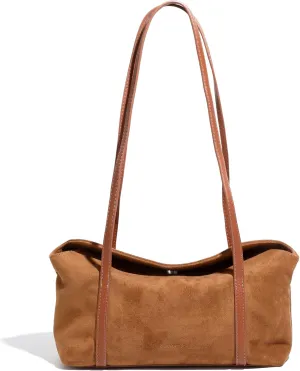 Women's Slouchy East West Hobo Suede Shoulder Bag