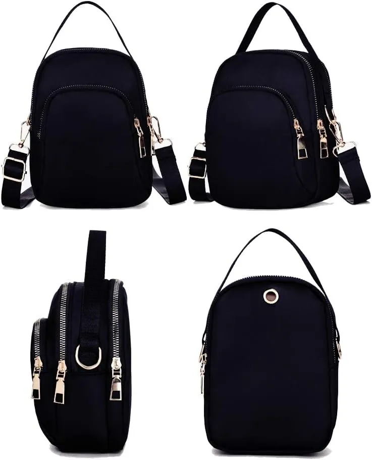 Womens Small Crossbody Bags Phone Purse Mini Girls Shoulder Wallet Handbag Kid Nylon Pouch