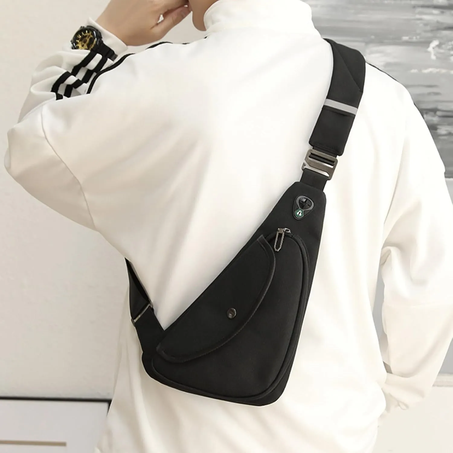 Women's Waterproof Leather Crossbody Purses Multifunction Practical Layered Backpacks Backpack Diaper Bag(Black)