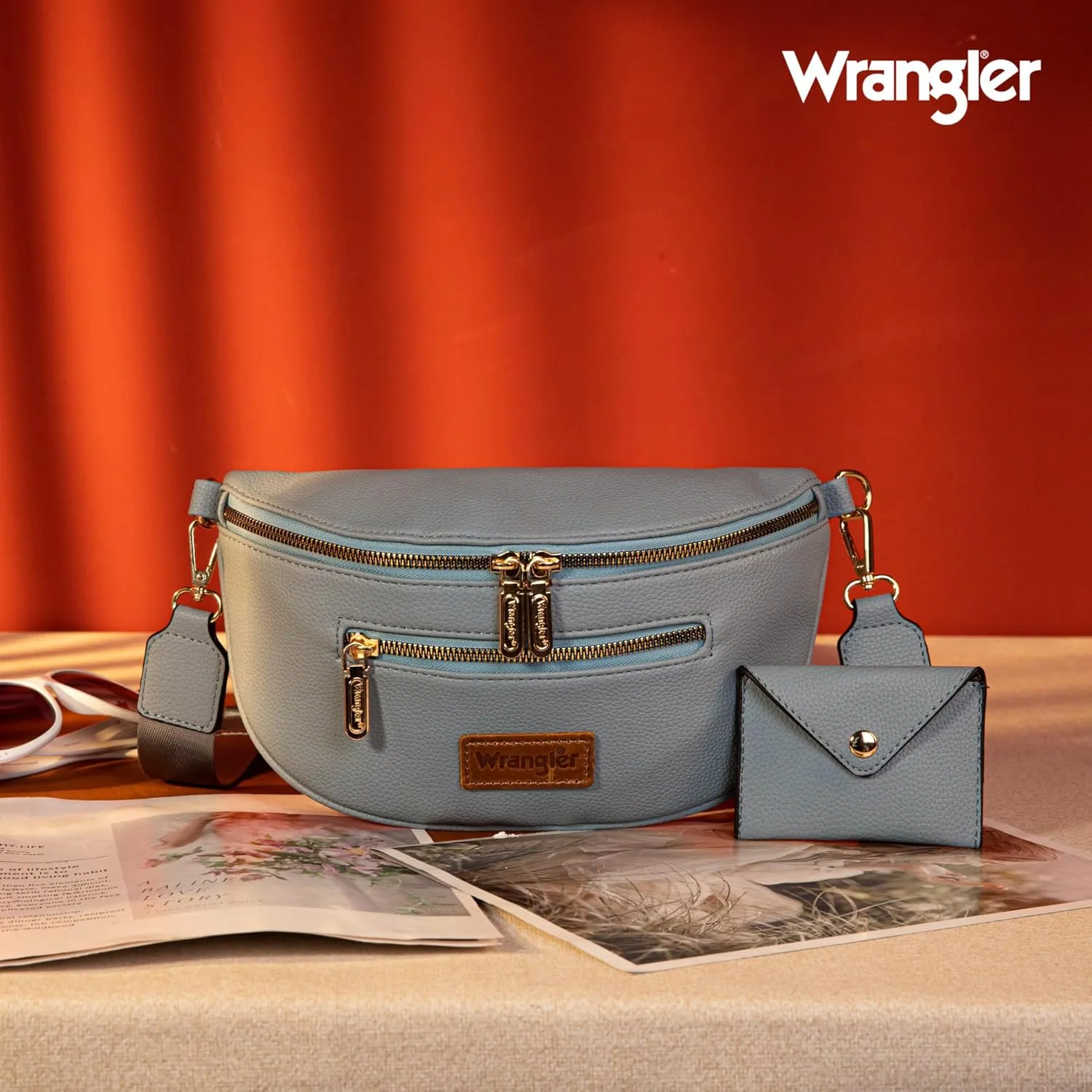 Wrangler Crossbody Bag for Women Cute Fanny Pack Small Belt Chest Waist Bags