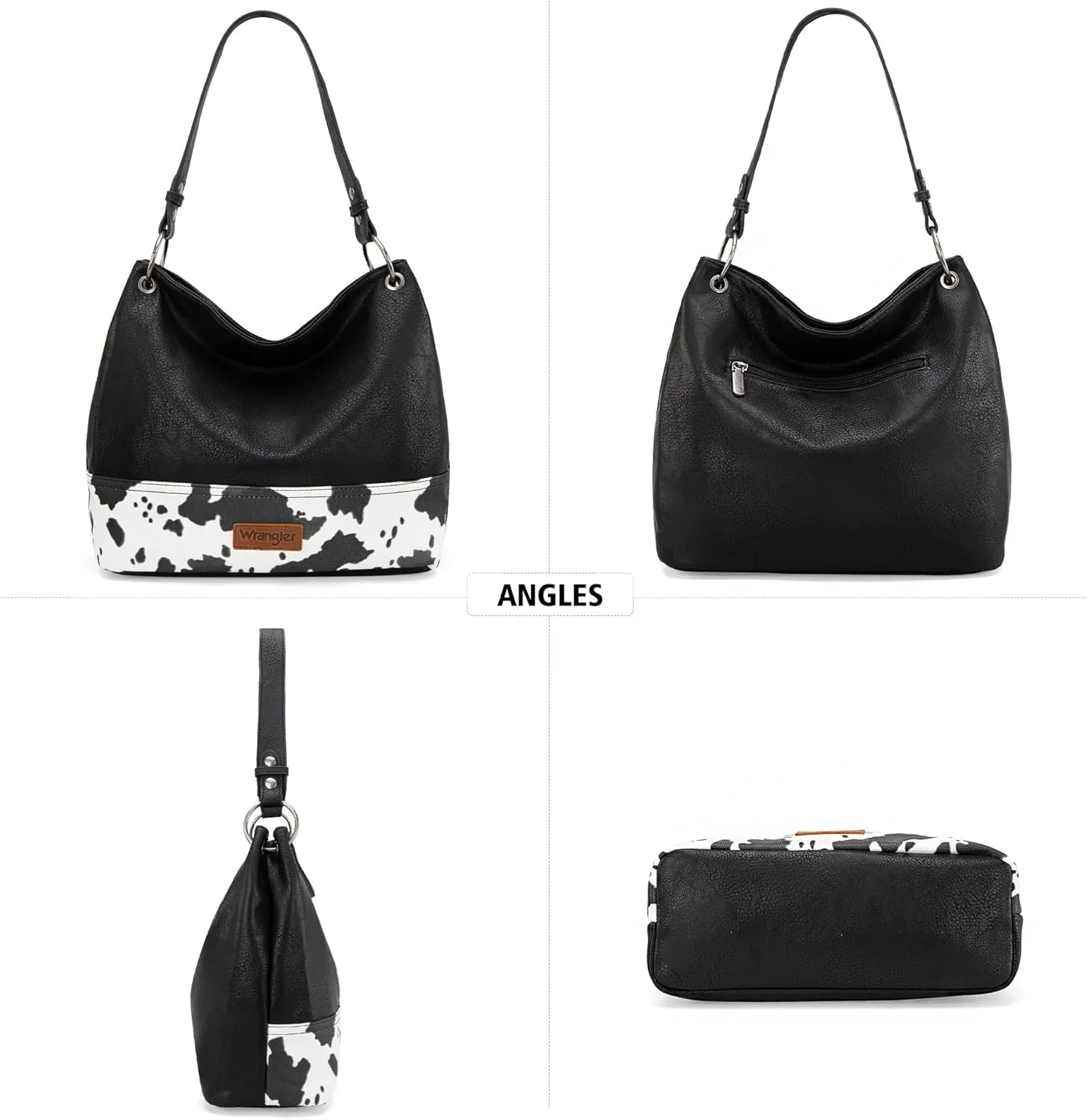 Wrangler Hobo Bags for Women Vegan Leather Top Handle Shoulder Purses and Handbags