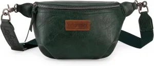 Wrangler Large Fanny Packs for Women Waist Bag Travel Belt Bags Crossbody Sling Purse Green