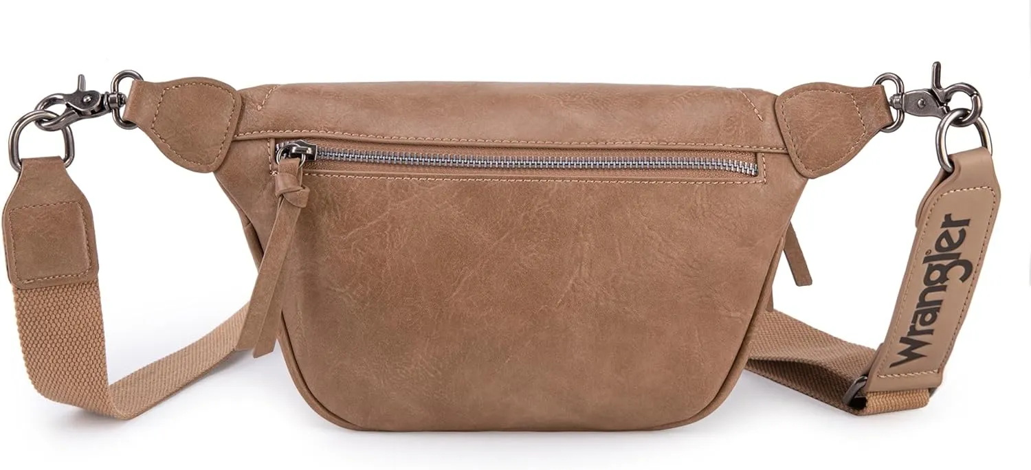 Wrangler Large Fanny Packs for Women Waist Bag Travel Belt Bags Crossbody Sling Purse