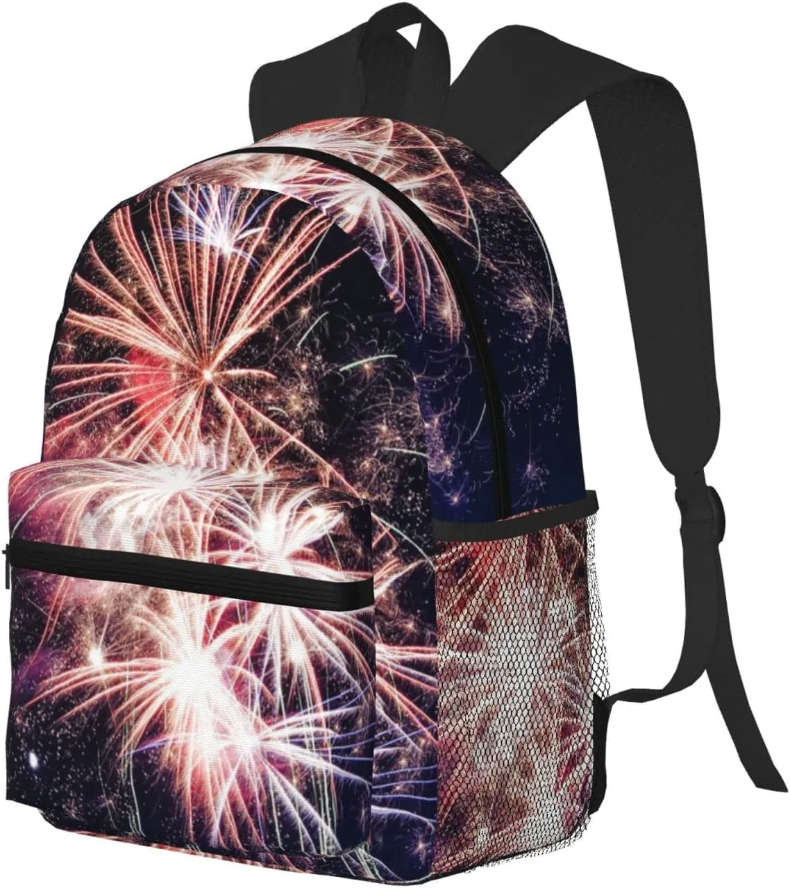Wurton Explosion Firework Print Multipurpose Casual Bag With Fashionable Travel,Work Outdoor Activities Backpack