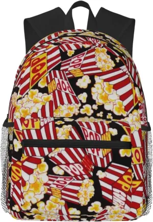 Wurton Popcorn Print Print Multipurpose Casual Bag With Fashionable Travel,Work Outdoor Activities Backpack