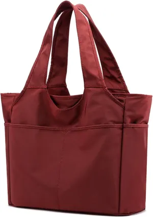 Wxnow Women Waterproof Tote Bag Nylon Handbag Purse Shoulder Shopping Bag