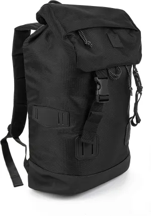 X RAY Canvas Rucksack Backpack Travel Overnight Weekend Bag for Men Women W/Capacity Adjustable 19L & Fits 15.6 Inch Laptop, Black