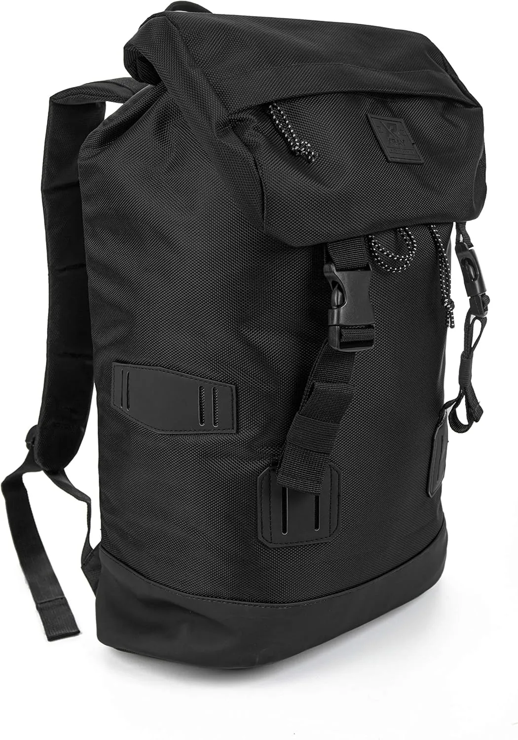 X RAY Canvas Rucksack Backpack Travel Overnight Weekend Bag for Men Women W/Capacity Adjustable 19L & Fits 15.6 Inch Laptop, Black