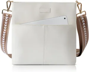 YaKuss Crossbody Bags for Women Casual Crossbody Travel Purses with iPad Pocket Fashionable PU Shoulder Handbags